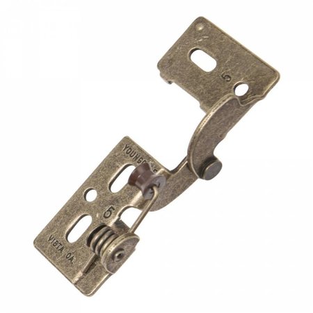 YOUNGDALE Antique Brass 1/4 in. Overlay Self-Closing Hinge, PK 10 54.105.03x10